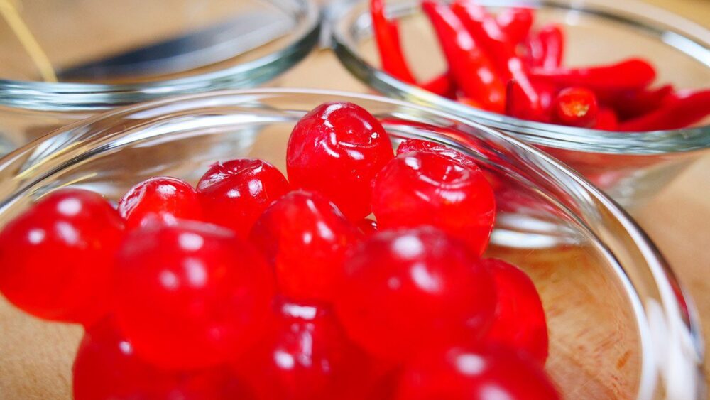 Bowl of Glace Cherries