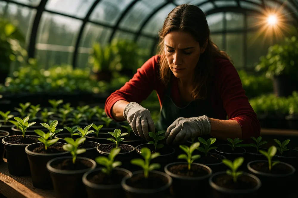 Transplanting Pepper Seedlings Successfully 7 Transplanting Pepper Seedlings - small pots - Proc