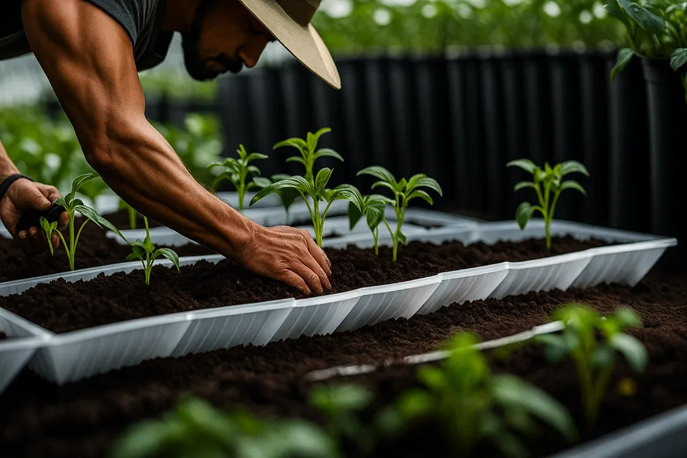 Transplanting Pepper Seedlings Successfully 11 Transplanting Pepper Seedlings - trugs - Proc