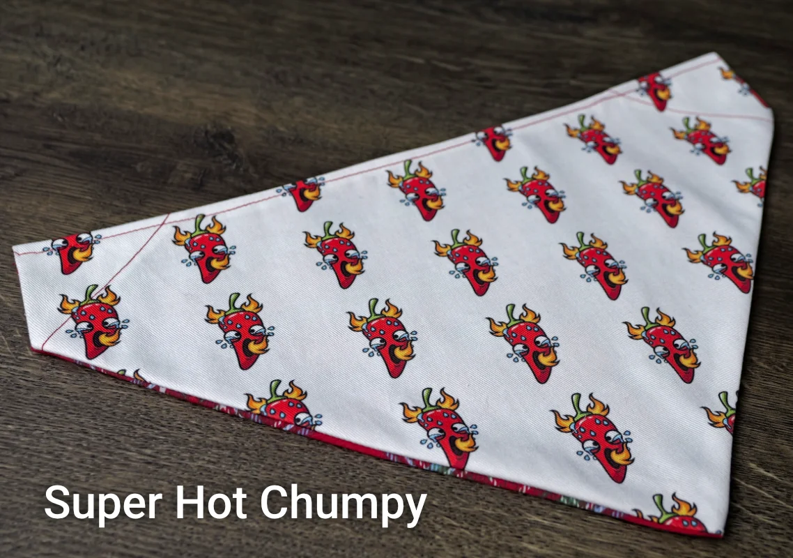 Reversible Chumpy Chilli Pet Bandanas 3 Reversible Chumpy Chilli Pet Bandanas - Image 3