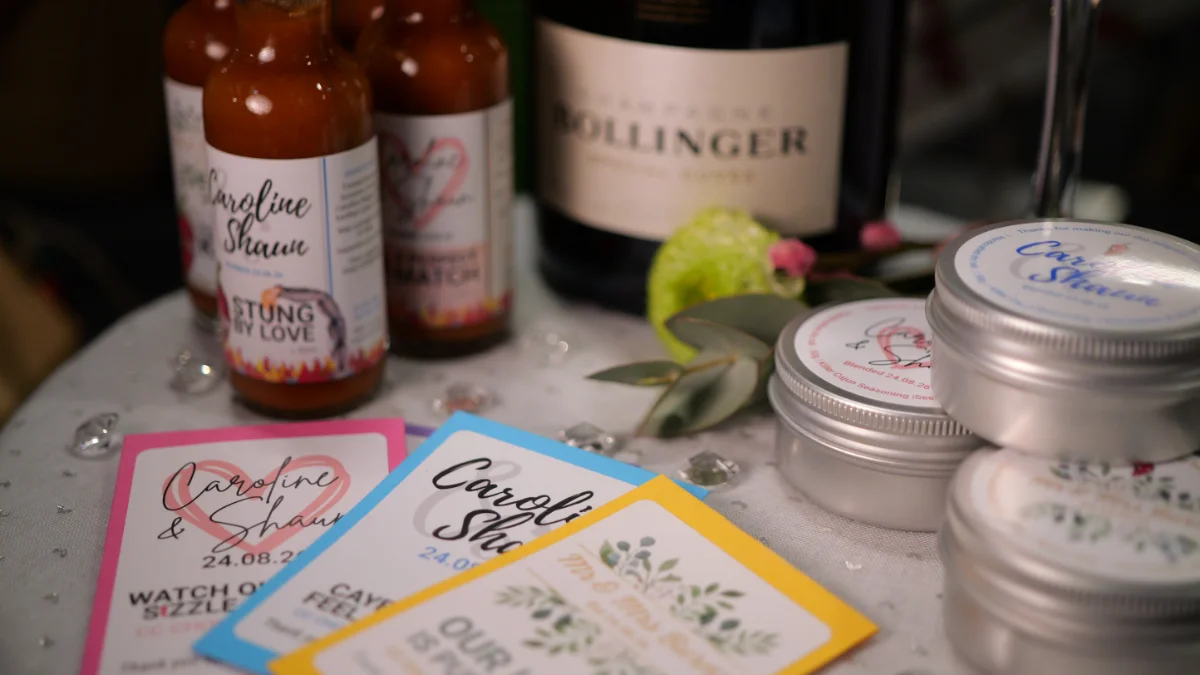 Chilli Wedding Favours: Handcrafted & Personalised 12 wedding favours softened